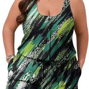 Summer Mae Plus Size Swim Romper One Piece Swimsuit Women Blouson Bathing Suit with Pockets 2026 Modest Swimwear