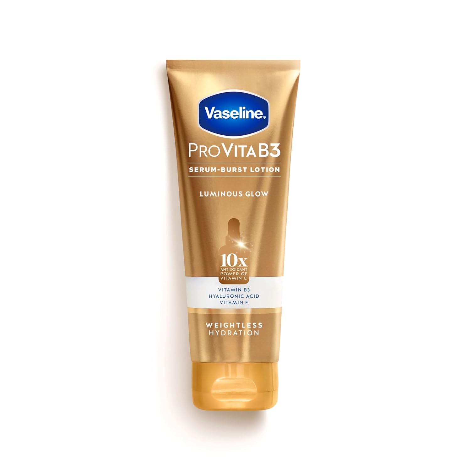 Vaseline Pro VitaB3 Serum Burst Lotion Luminous Glow Healthy, Glowing Skin, Lightweight 10x Antioxidant Power of Vitamin C Vaseline Pro VitaB3 Serum Burst Lotion Luminous Glow Healthy, Glowing Skin, Lightweight 10x Antioxidant Power of Vitamin C