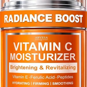 Vitamin C Moisturizer for Face - Vitamin C Cream for Face - Brightening & Anti Aging Cream for Women with Ferulic Acid & Peptides