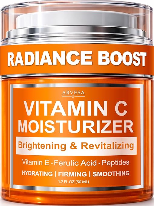 Vitamin C Moisturizer for Face - Vitamin C Cream for Face - Brightening & Anti Aging Cream for Women with Ferulic Acid & Peptides Vitamin C Moisturizer for Face - Vitamin C Cream for Face - Brightening & Anti Aging Cream for Women with Ferulic Acid & Peptides