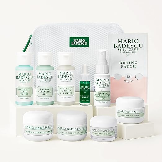 A Little Bit of Mario 10-Piece Skincare Kit – Vitamin C Serum, Glycolic Acid Toner, Hyaluronic Dew Cream, Collagen Mask, HOCI Spray & Cleanser A Little Bit of Mario 10-Piece Skincare Kit – Vitamin C Serum, Glycolic Acid Toner, Hyaluronic Dew Cream, Collagen Mask, HOCI Spray & Cleanser