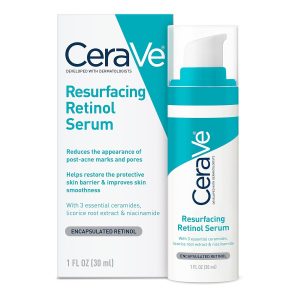 CeraVe Resurfacing Retinol Serum For Post Acne Marks, Formulated With Licorice Root Extract & Niacinamide, Brightening Serum