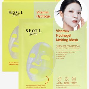 DERMAL Vitamin Hydrogel Melting Jelly Gel Mask 4ea - Korean Overnight Face Mask with Vitamin Complex - Anti Aging & Evens Skin for Radiant Skin - Korean Skincare