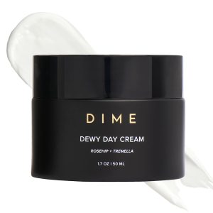 DIME Beauty Dewy Day Cream - Anti-Aging Hydrating Face Moisturizer with Rosehip Oil, Ceramides and Snow Mushroom for Dry and Combination Skin