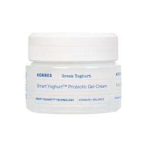 KORRES Greek Yoghurt Nourishing Probiotic Gel-Cream, Lightweight Face Moisturizer with Pre and Probiotics, Time-Released Hydration for 48 Hours, Microbiome Technology for Balanced Skin