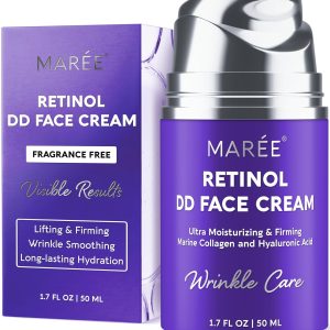 MAREE Face Moisturizer – Retinol Face Cream for Women Moisturizing with Collagen & Hyaluronic Acid – Day & Night Anti-Aging Facial Wrinkle