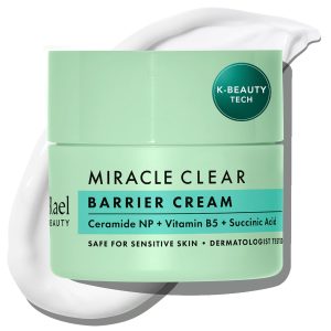 Rael Face Moisturizer, Miracle Clear Barrier Cream – Lightweight Moisturizer with Succinic Acid and Vitamin B5, Hydration, Korean Skin