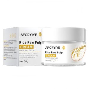 Rice Face Cream – Anti-Aging Moisturizer with Rice Extract & Rice Water, Deep Hydration to Reduce Fine Lines, Wrinkles & Restore Skin Elasticity – Daily Facial Cream for Dry & Sensitive Skin