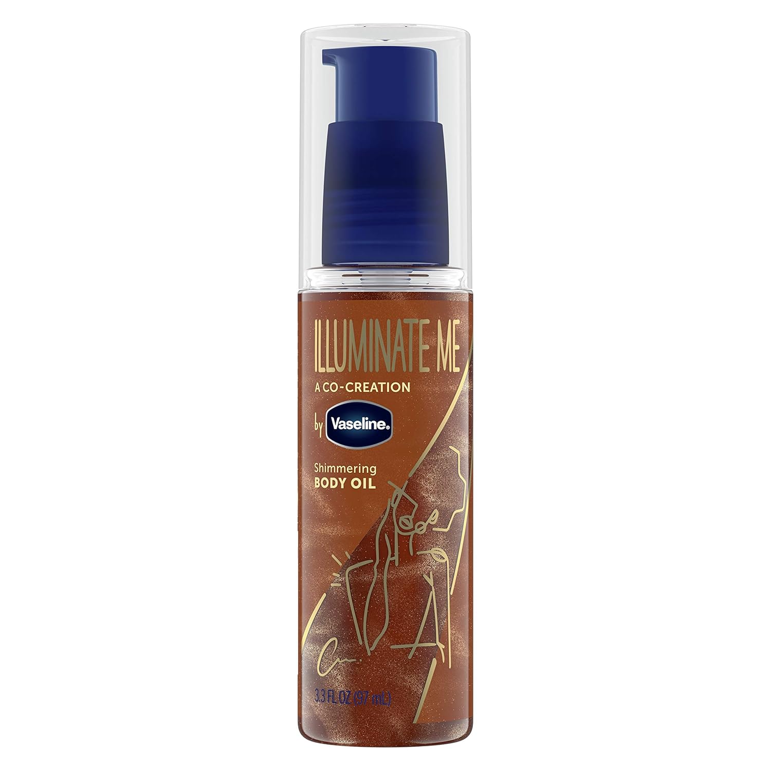 Vaseline Illuminate Me Shimmering Body Oil Created for Melanin Rich Skin, Illuminates Skin with Finishing Touch of Shimmer for Glowing Skin 3.3 oz Vaseline Illuminate Me Shimmering Body Oil Created for Melanin Rich Skin, Illuminates Skin with Finishing Touch of Shimmer for Glowing Skin 3.3 oz