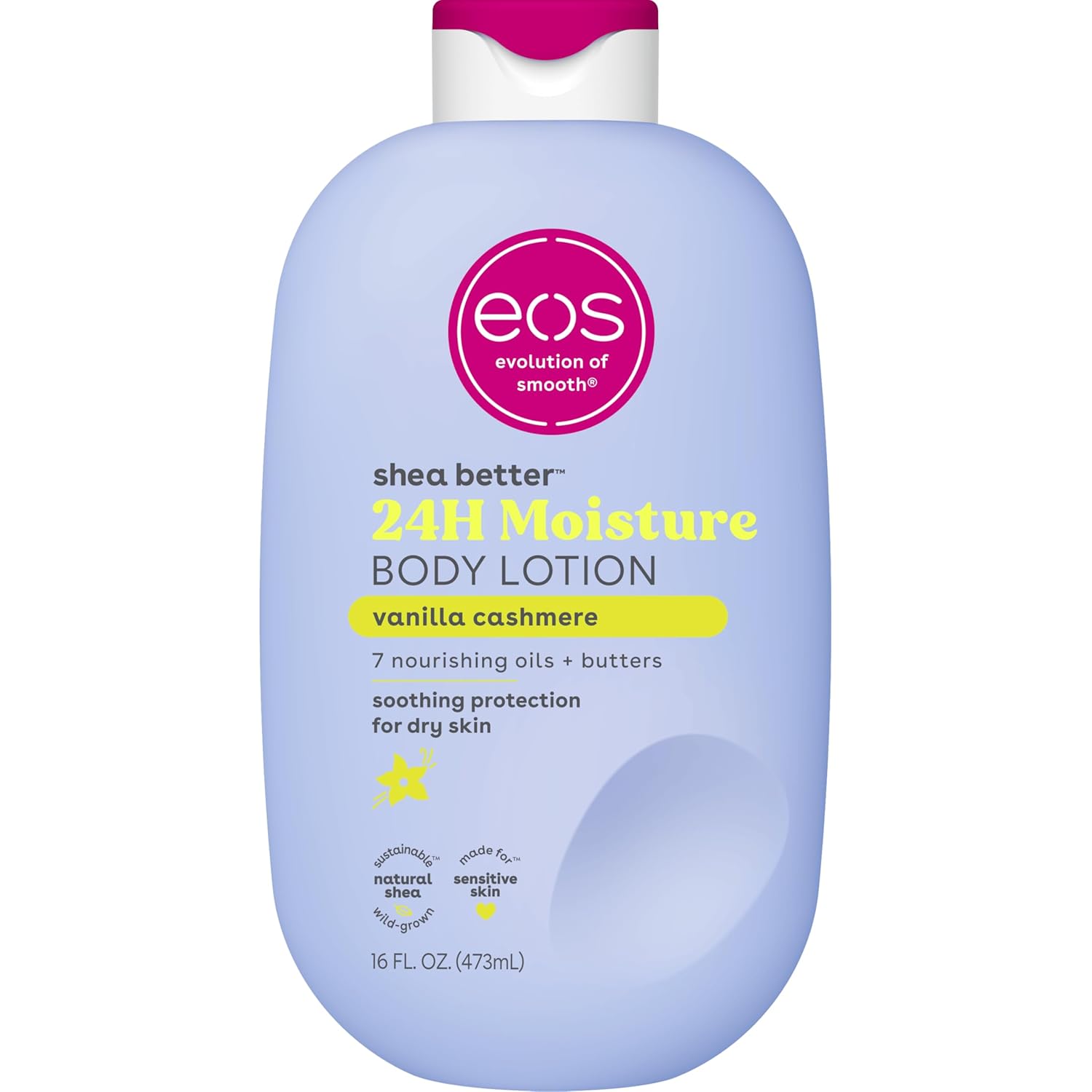 eos Shea Better Body Lotion Vanilla Cashmere, 24-Hour Moisture Skin Care, Lightweight & Non-Greasy, Natural Shea, Vegan, Vanilla Body Lotion eos Shea Better Body Lotion Vanilla Cashmere, 24-Hour Moisture Skin Care, Lightweight & Non-Greasy, Natural Shea, Vegan, Vanilla Body Lotion