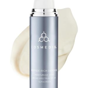 COSMEDIX Peptide-Rich Defense Face Moisturizer - Hydrating Face Lotion with Broad Spectrum SPF 50 Sunscreen for Dark Spots