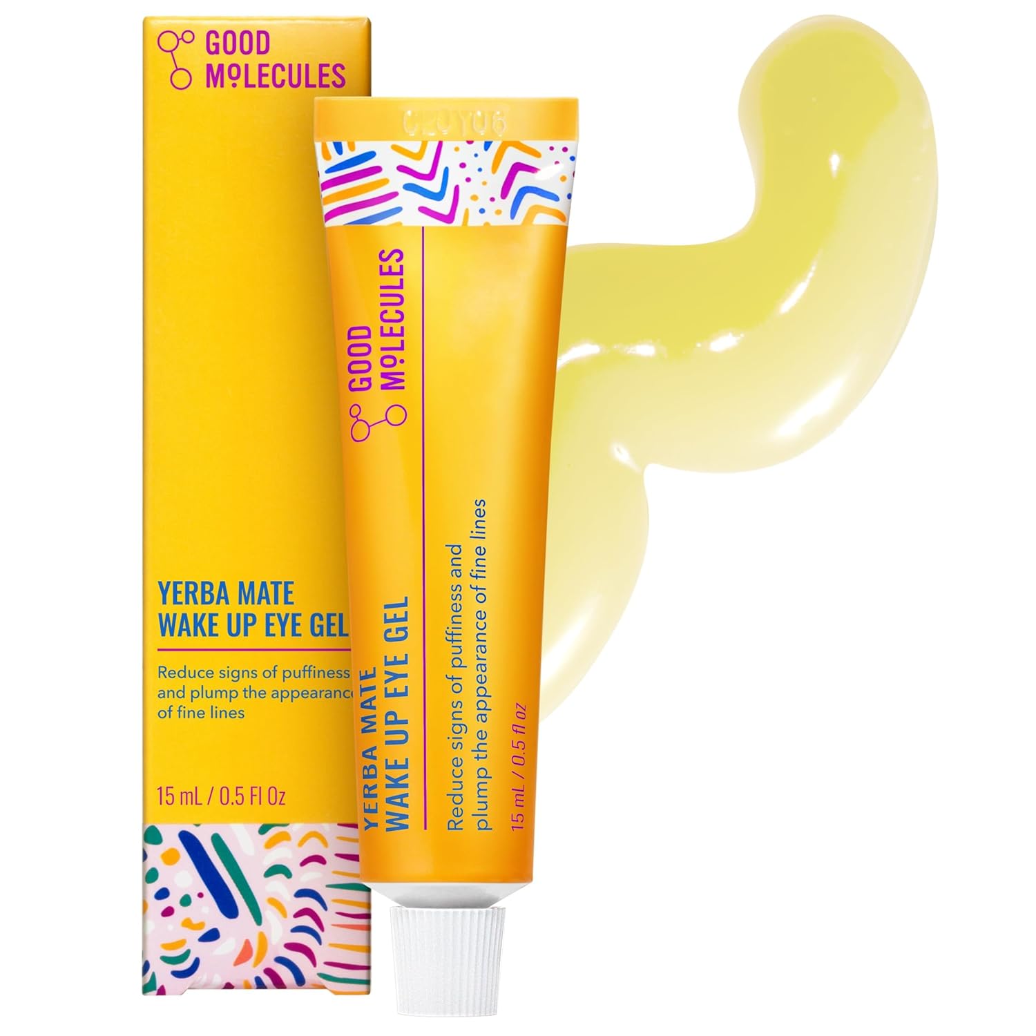 Good Molecules Yerba Mate Wake Up Eye Gel, Caffeine Under Eye Cream, 15 ml Refreshes and hydrates tired under eyes with caffeine Good Molecules Yerba Mate Wake Up Eye Gel, Caffeine Under Eye Cream, 15 ml | Refreshes and hydrates tired under eyes with caffeine