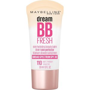 Maybelline Dream Fresh Skin Hydrating BB cream, 8-in-1 Skin Perfecting Beauty Balm with Broad Spectrum SPF 30, Sheer Tint Coverage, Oil-Free