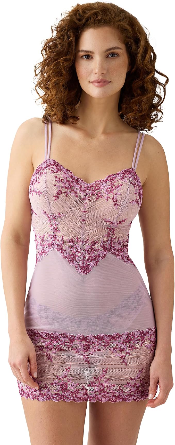 Wacoal Women's Embrace Lace Sheer Mesh Chemise Lingerie, 814191 Wacoal Women's Embrace Lace Sheer Mesh Chemise Lingerie, 814191