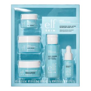 e.l.f. SKIN Holy Hydration! Hydrated Ever After Skincare Mini Kit, Cleanser, Makeup Remover, Moisturizer & Eye Cream For Hydrating Skin