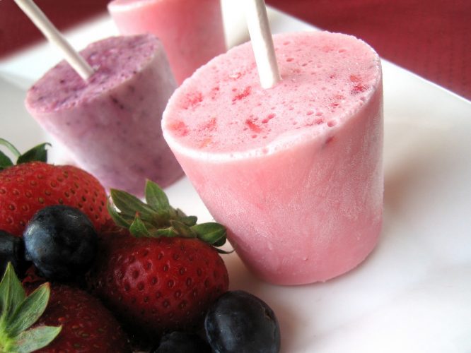 Berry Yogurt Popsicles