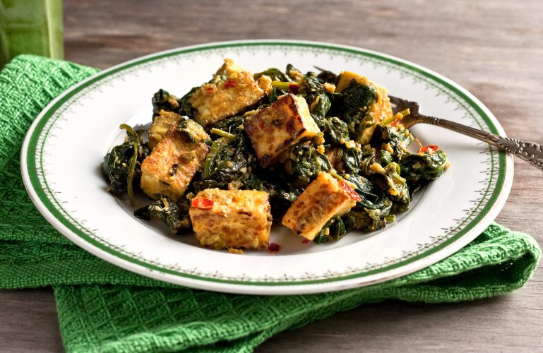 tofu with spinach