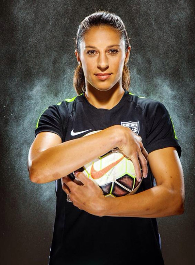 thumbnail image 2 of Carli Lloyd USA Women's Soccer Team T-Shirt – Ladies 2-Sided Graphic Tee (Gildan 1087) 2 of 5