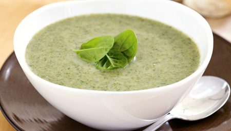 Almond-Dill Spinach Soup