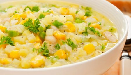 Corn And Scallop Soup