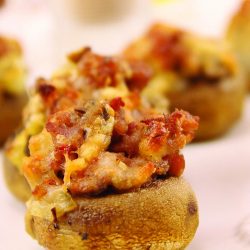 Sausage-Parmesan Mushrooms