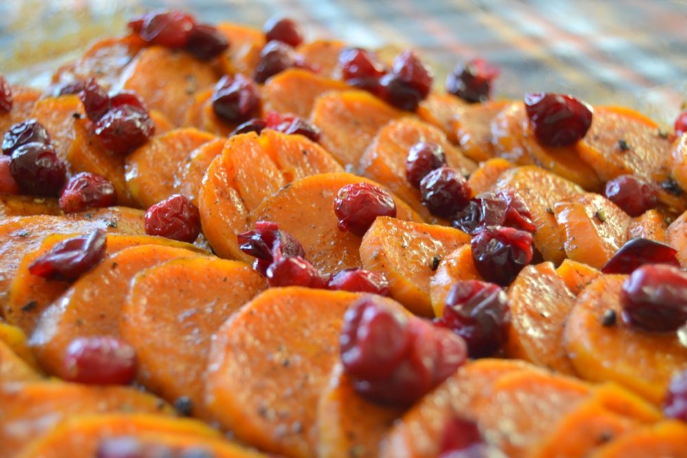 CiderGlazed Sweet Potatoes With Cranberries Women Fitness