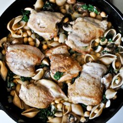Skillet Chicken with Kale