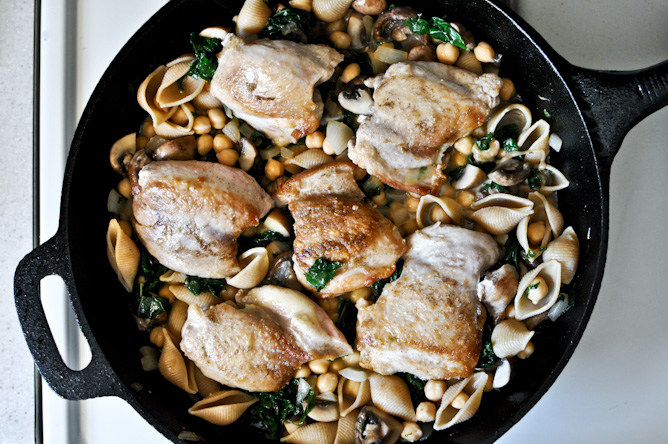 Skillet Chicken with Kale