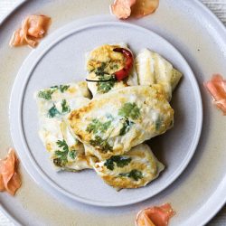 Coriander Omelette Parcels