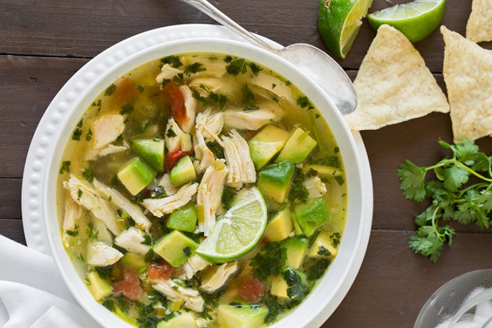 Lime Chicken Soup With Avocado