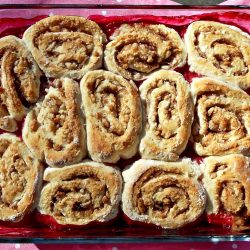 Rhubarb Spiral Cobbler