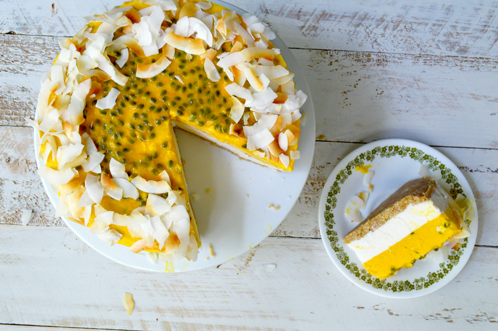 Tropical Mango Pecan Cheesecake