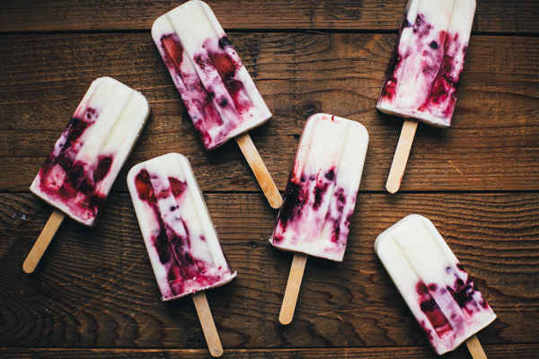 Berry Yogurt Popsicles