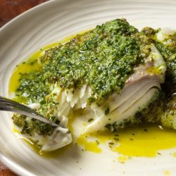 Halibut Watercress Pesto