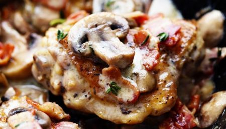 Mushrooms with Bacon, Thyme and Lemon