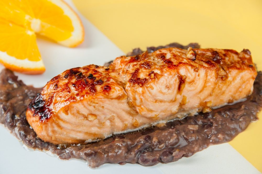 Garlic Salmon with Black Bean Sauce