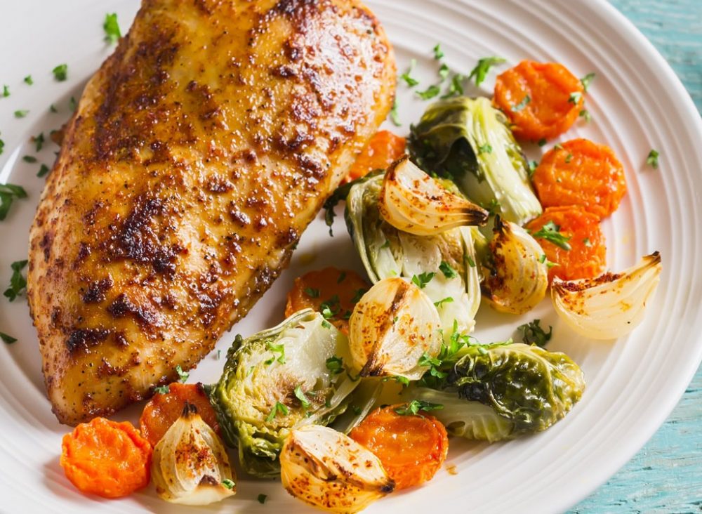 Mustard Chicken with Summer Vegetables