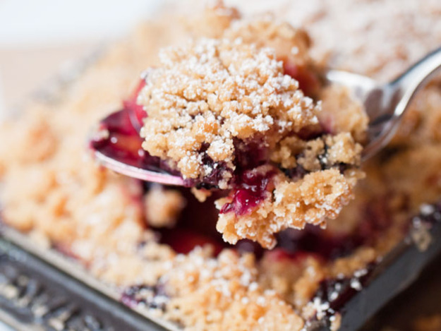 Nectarine and Raspberry Cobbler
