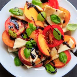 Peach and Basil Salad with Fresh Mozzarella