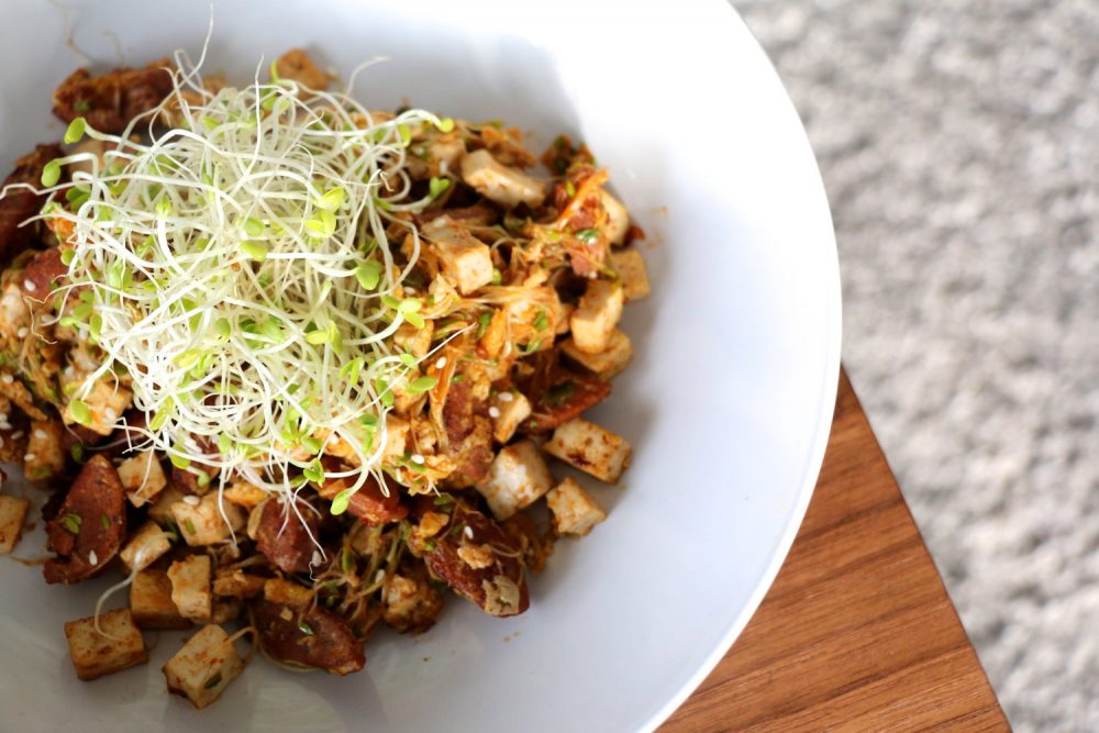 Spicy Tofu Sausage Bowl