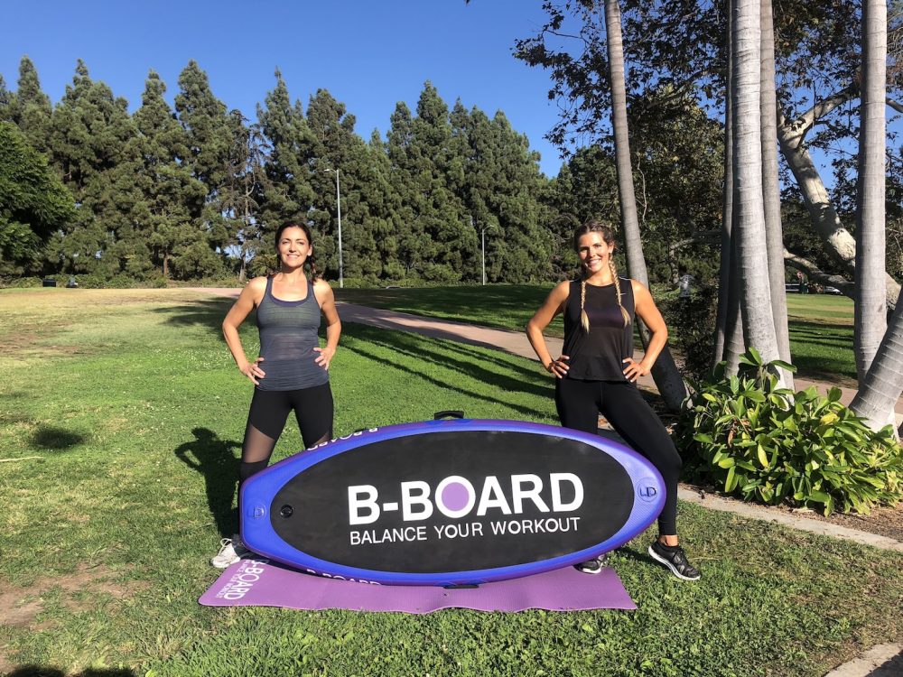 Partner B-board workout