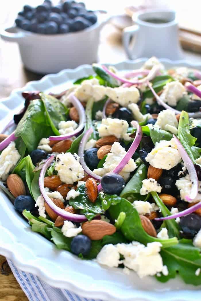 Mixed Greens with Blueberries and Feta