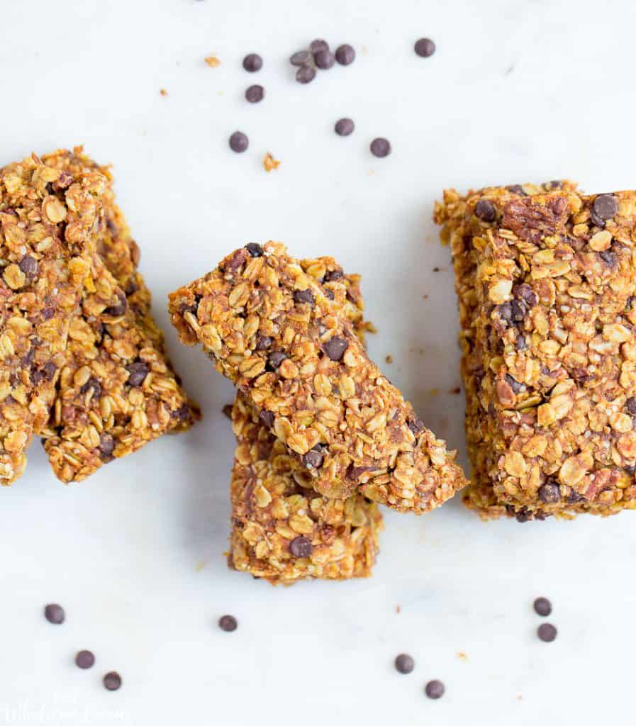 Pumpkin Seed Energy Bars with Cherry Topping