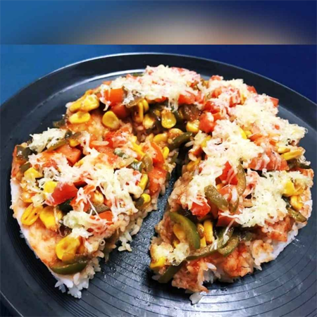 VEGETABLE AND RICE PIZZA