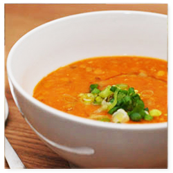 Spiced Red Lentil and Coconut Soup