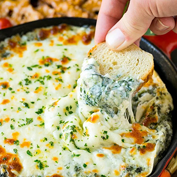 HOT CHEESE SPINACH DIP