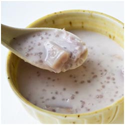 Tapioca and Taro Pudding